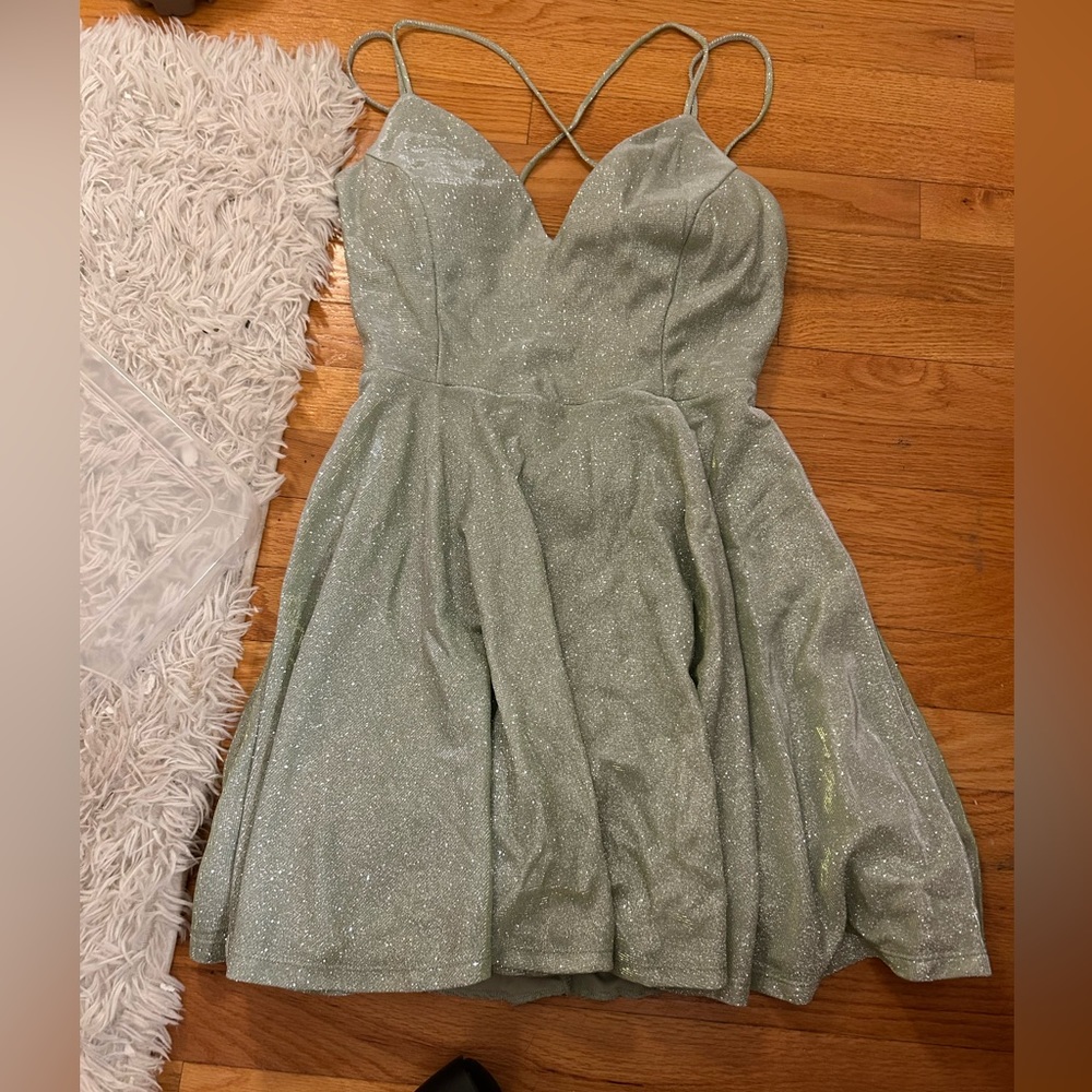 Rashida Lattice Glitter Dress